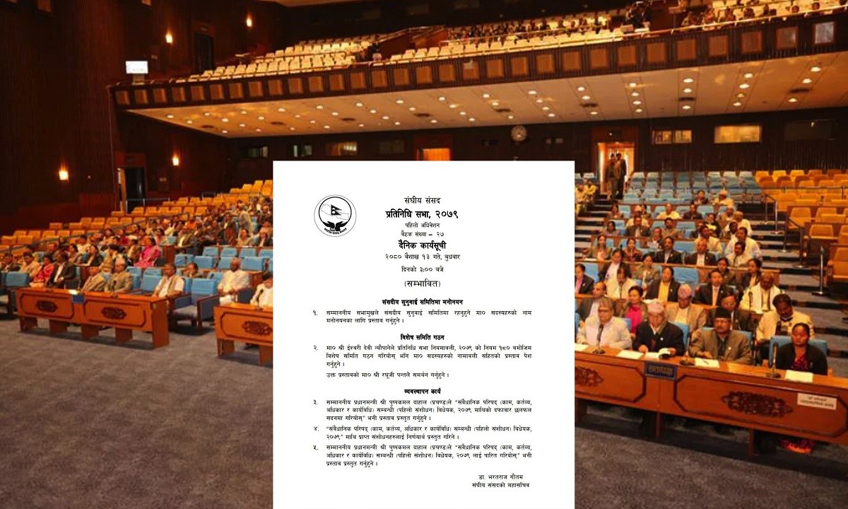 आज प्रतिनिधिसभा बैठक बस्दैः यस्तो छ सम्भावित कार्यसुची