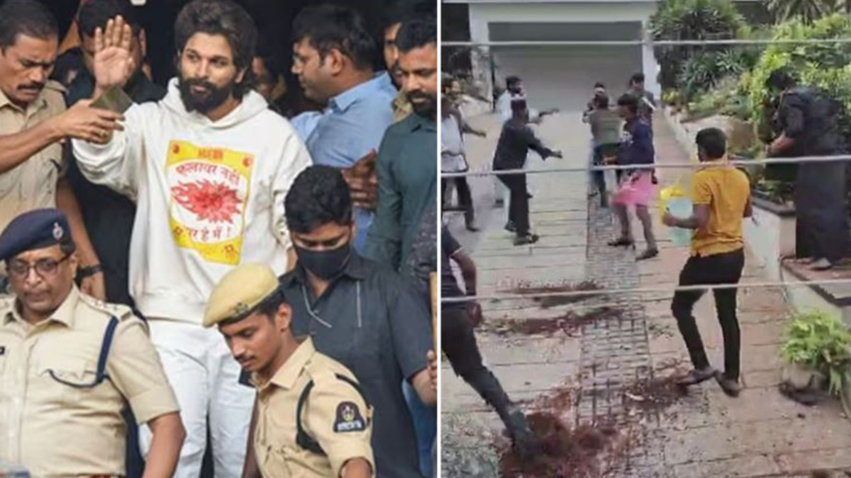 साउथ सुपरस्टार अल्लु अर्जुनको घरमा तोडफोड, ६ प्रदर्शनकारी पक्राउ 