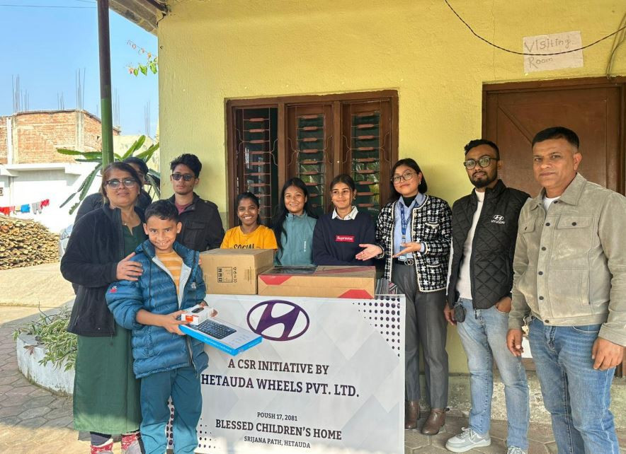 Hetauda Wheels Collaborates with Hyundai’s Happy Move for CSR Initiative at Blessed Children’s Home