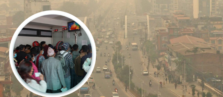 वायु प्रदूषणले खतराको तह नाघ्यो, बढे बिरामी