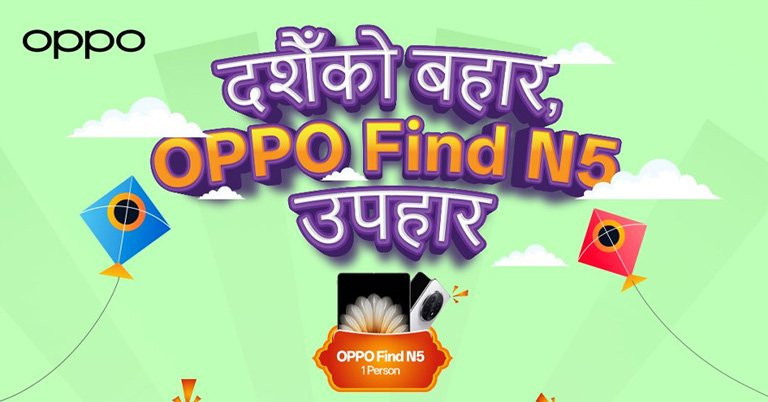 ओप्पोको ‘दशैंको बहार, ओप्पो फाइन्ड  एन फाइभ  उपहार’ योजना