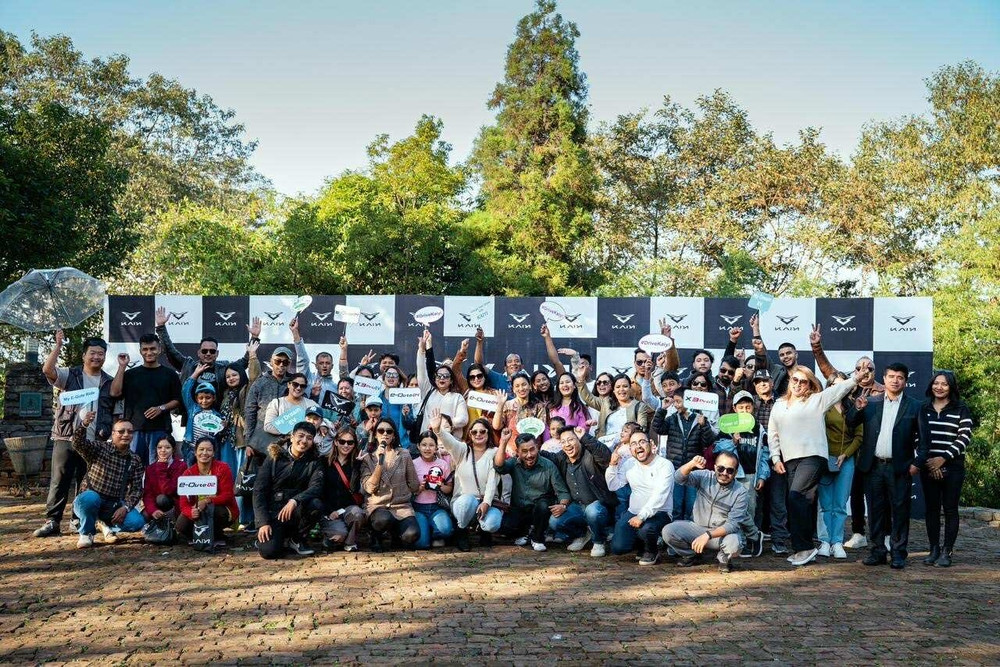 थापाथलीदेखि नगरकोटसम्मको हरित अभियानमा ५६ ई–गाडी र १९३ सहभागीको सहभागिता