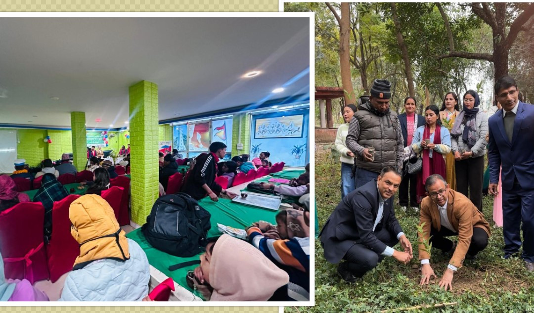 सन नेपाल लाइफ इन्स्योरेन्सको वृक्षारोपण कार्यक्रम, तथा विद्यार्थीलाई ज्याकेट वितरण