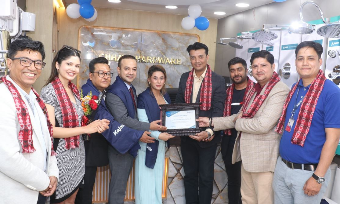 कजारिया टायल्सकाे नयाँ शोरुम ललितपुरमा, कन्ट्री म्यानेजर अभ्यास तिवारीले गरे उद्घाटन