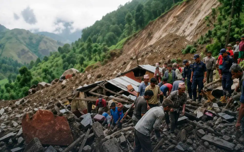 रोल्पा पहिरोमा मृत्यु हुनेको संख्या ७ पुग्यो, ५ जना अझै बेपत्ता