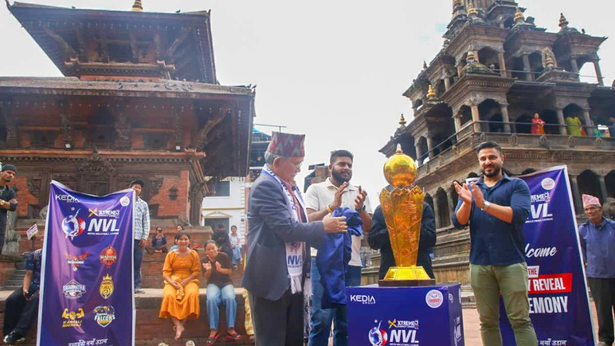 नेपाल भलिबल लिगकाे ट्रफी अनावरण