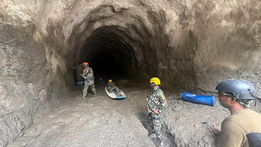 चिलिमे जलविद्युत् आयोजनामा उद्धार प्रयास जारी