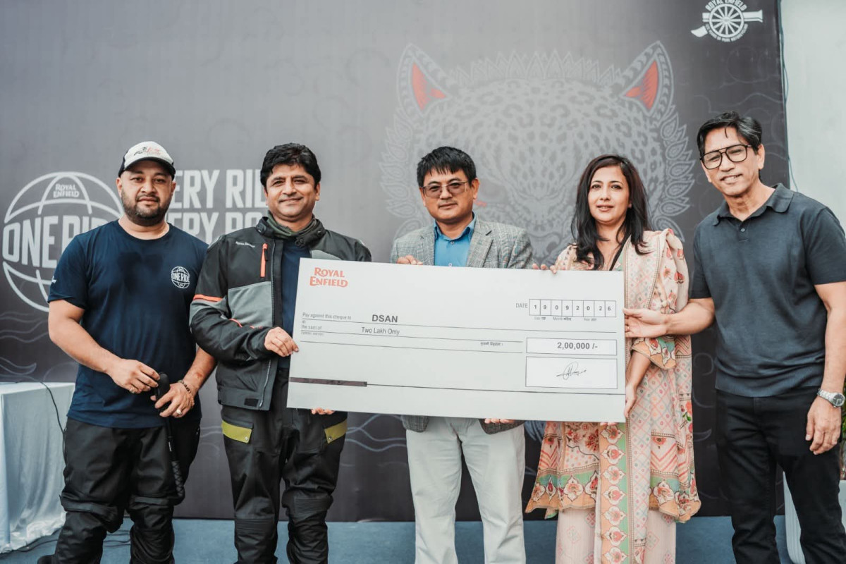 रोयल इन्फिल्डको ‘ One Ride’ मा देशभरबाट १,५०० भन्दा बढी राइडर सहभागी, डाउन सिन्ड्रोम एसोसिएसनलाई २ लाख सहयोग