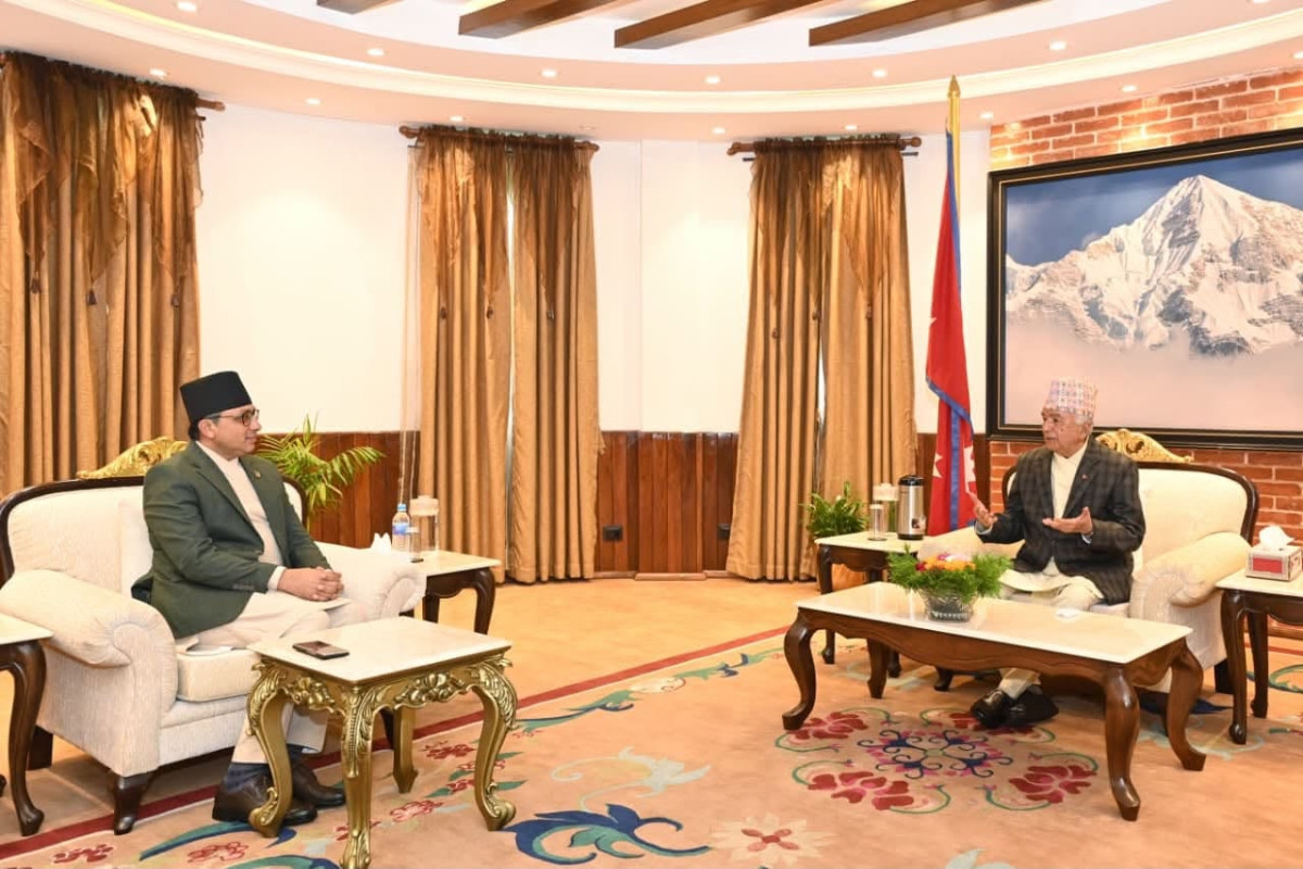 राष्ट्रपति पौडेलसँग कार्यवाहक प्रधानमन्त्री वाग्लेबीच भेटवार्ता